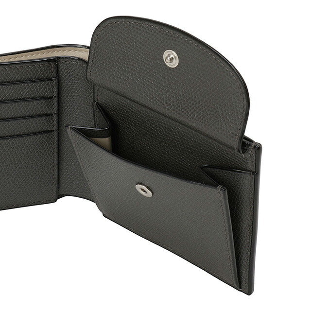 ヴァレクストラ VALEXTRA V8L23 028 GF / SGNL0023028LRDWF99 GF 小銭入れ付 二つ折り財布 ダークグレー メンズ レディース ユニセックス BWVX00008M