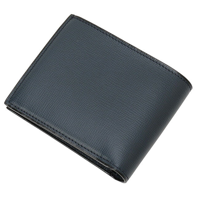 ヴァレクストラ VALEXTRA V8L23 044 BB / SGNL0023044LRDWF99 BB 小銭入れ付 二つ折り財布 ネイビー メンズ レディース ユニセックス BWVX00010M