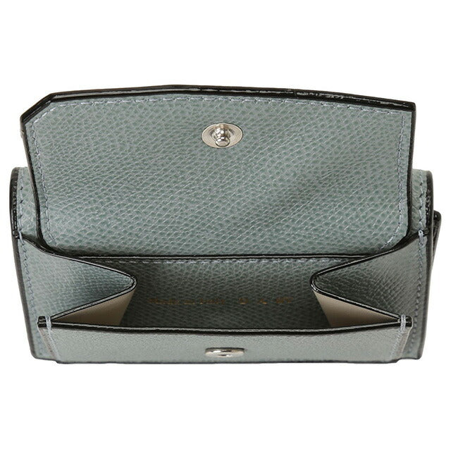 ヴァレクストラ VALEXTRA V8L26 028 BP / SGNL0026028LRLWF99 BP 三つ折り財布 ミニ財布 コンパクトウォレット パウダーブルー BWVX00018L