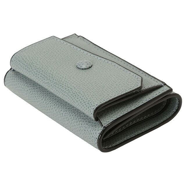 ヴァレクストラ VALEXTRA V8L26 028 BP / SGNL0026028LRLWF99 BP 三つ折り財布 ミニ財布 コンパクトウォレット パウダーブルー BWVX00018L