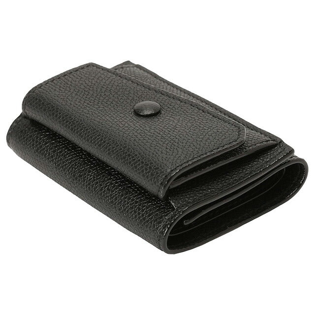 ヴァレクストラ VALEXTRA V8L26 028 NN / SGNL0026028LRLWF99 NN 三つ折り財布 ミニ財布 コンパクトウォレット ブラック メンズ レディース BWVX00020L