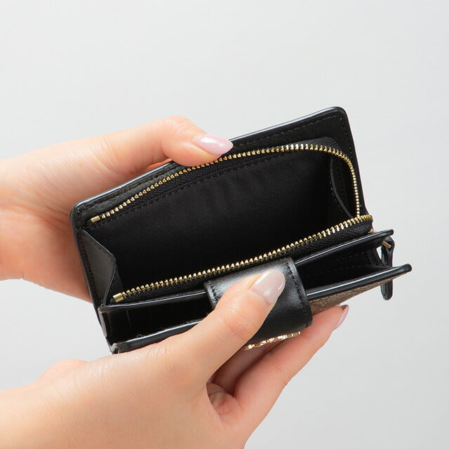 コーチ 二つ折り財布 レディース ブランド COACH シグネチャー レザー C0082 IMCBI 1 カーキ/ブラック C0082-IMCBI-1