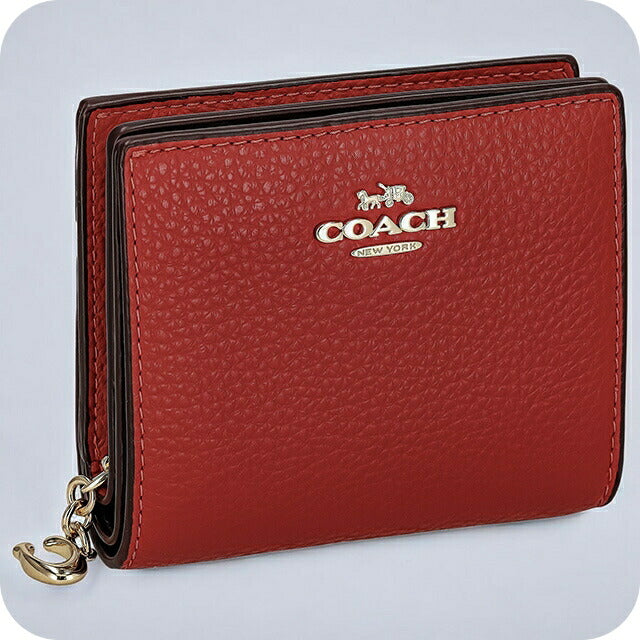 【✨新品未使用品✨】オールドコーチ COACH 革財布　赤色 コーチ 二つ折り財布 レディース ブランド COACH レザー C2862