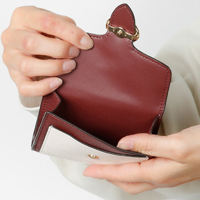 コーチ 二つ折り財布 レディース ブランド COACH レザー C4089 IMSPV 1 チョーク/ピンク C4089-IMSPV-1