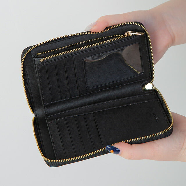 コーチ 二つ折り財布 レディース ブランド COACH レザー C4124 IMBLK 1 ブラック C4124-IMBLK-1
