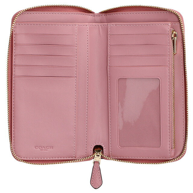 コーチ 二つ折り財布 レディース ブランド COACH レザー C4124 IMOUS 1 ピンク C4124-IMOUS-1