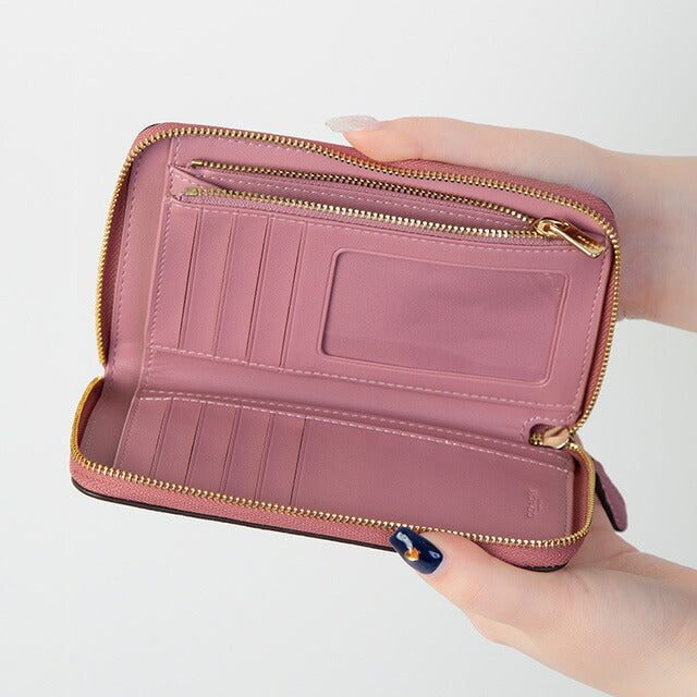 コーチ 二つ折り財布 レディース ブランド COACH レザー C4124 IMOUS 1 ピンク C4124-IMOUS-1