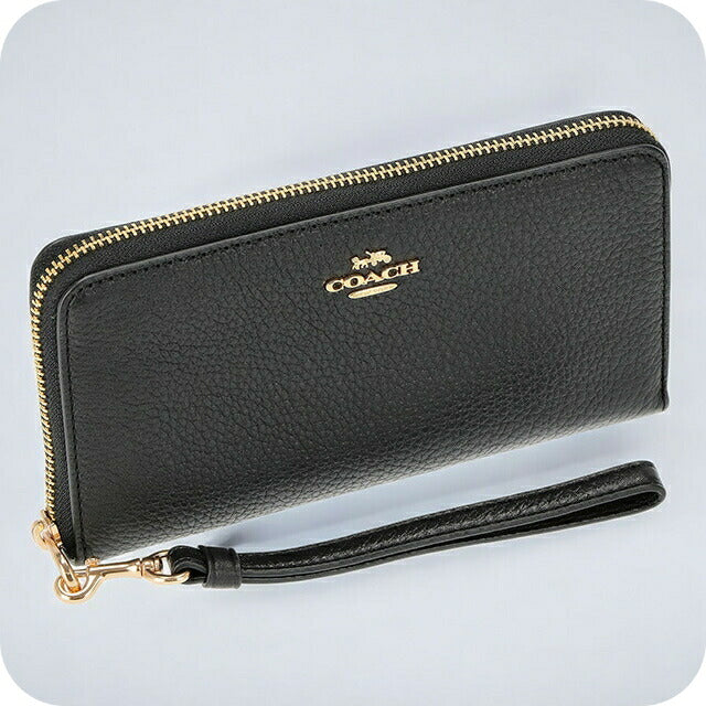 コーチ 長財布 レディース ブランド COACH レザー C4451 IMBLK 1 ブラック C4451-IMBLK-1