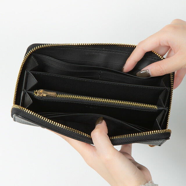 コーチ 長財布 レディース ブランド COACH レザー C4451 IMBLK 1 ブラック C4451-IMBLK-1