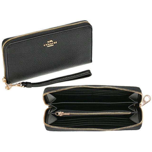 コーチ 長財布 レディース ブランド COACH レザー C4451 IMBLK 1 ブラック C4451-IMBLK-1