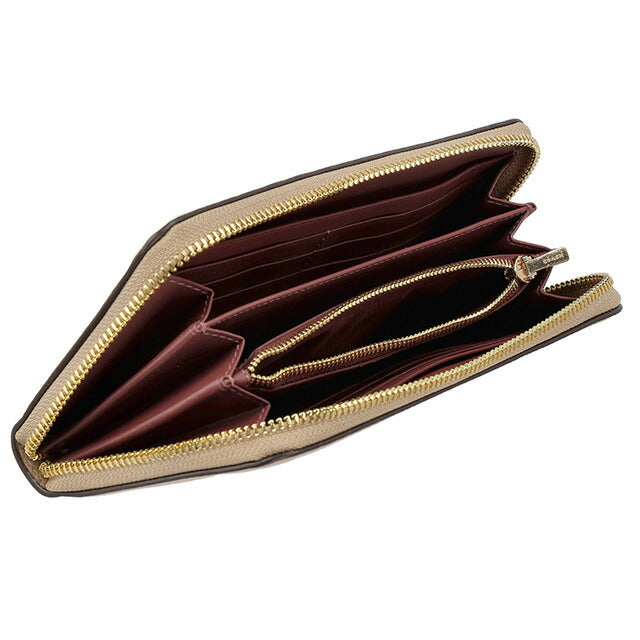 コーチ 長財布 レディース ブランド COACH レザー C4451 IMTAU 1 トープ ベージュ C4451-IMTAU-1