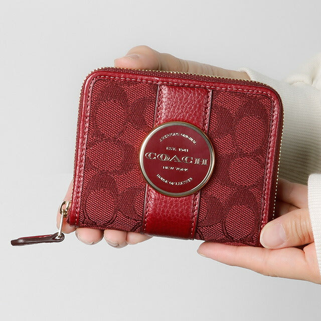 コーチ 二つ折り財布 レディース ブランド COACH シグネチャー C8323 IMP1Y 1 レッド C8323-IMP1Y-1