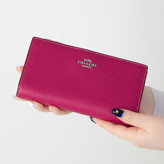 コーチ 長財布 メンズ レディース ブランド COACH C8329 SVC0X 1 ブライトバイオレット ピンク C8329-SVC0X-1