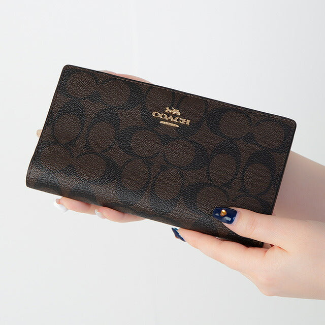 コーチ 長財布 メンズ レディース ブランド COACH C8714 IMAA8 1 ブラウン C8714-IMAA8-1
