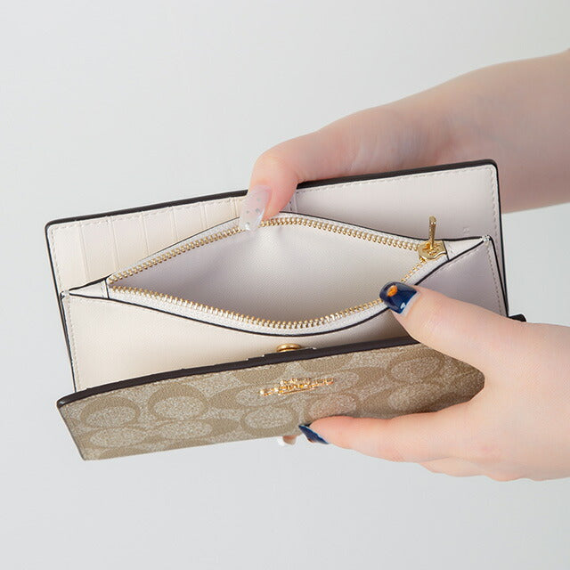 コーチ 長財布 メンズ レディース ブランド COACH シグネチャー C8714 IMDQC 1 ライトベージュ C8714-IMDQC-1