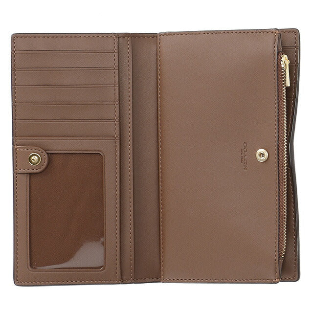 コーチ 長財布 メンズ レディース ブランド COACH シグネチャー C8714 IME74 1 ベージュ C8714-IME74-1