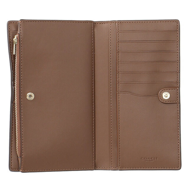 コーチ 長財布 メンズ レディース ブランド COACH シグネチャー C8714 IME74 1 ベージュ C8714-IME74-1