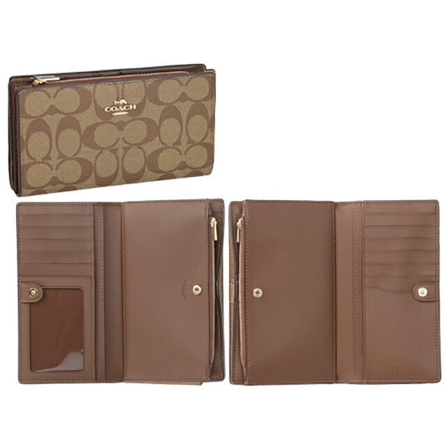 コーチ 長財布 メンズ レディース ブランド COACH シグネチャー C8714 IME74 1 ベージュ C8714-IME74-1