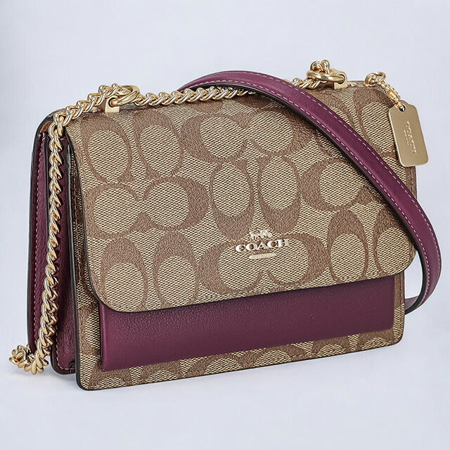 コーチ ショルダーバッグ レディース ブランド COACH シグネチャー C9946 IMRSF 1 カーキ/ディープベリー C9946-IMRSF-1
