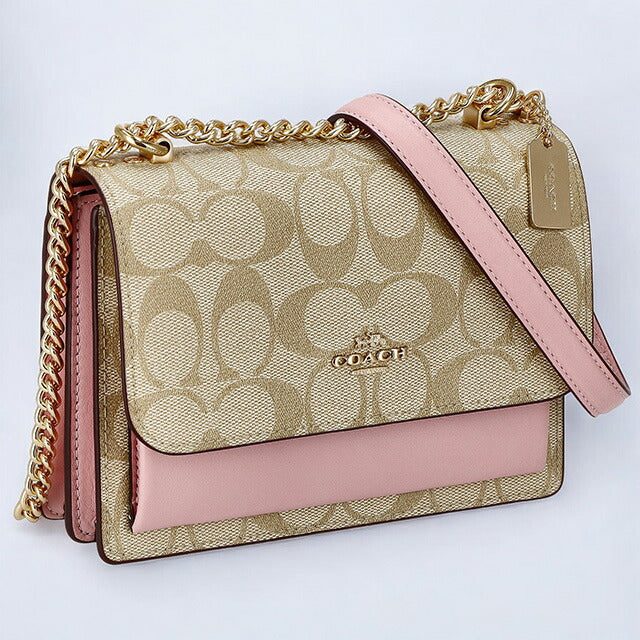 コーチ ショルダーバッグ レディース ブランド COACH シグネチャー C9946 IMV3C 1 ベージュ/ピンク C9946-IMV3C-1