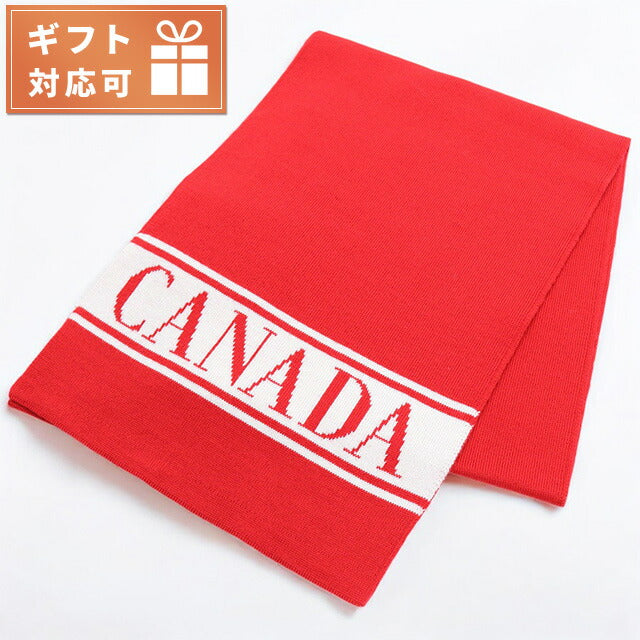 カナダグース マフラー キッズ ブランド CANADA GOOSE KIDS MERINO LOGO SCARF イタリア 6955K RED レッド系 小物 CAG6955K011