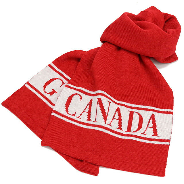カナダグース マフラー キッズ ブランド CANADA GOOSE KIDS MERINO LOGO SCARF イタリア 6955K RED レッド系 小物 CAG6955K011