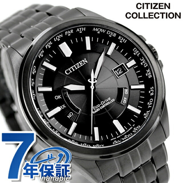 Citizen Collection Direct Flight Plemogenated Eco-Drive无线电观看品牌广播太阳能公民收藏CB0294-54E模拟黑色CB0294-54E