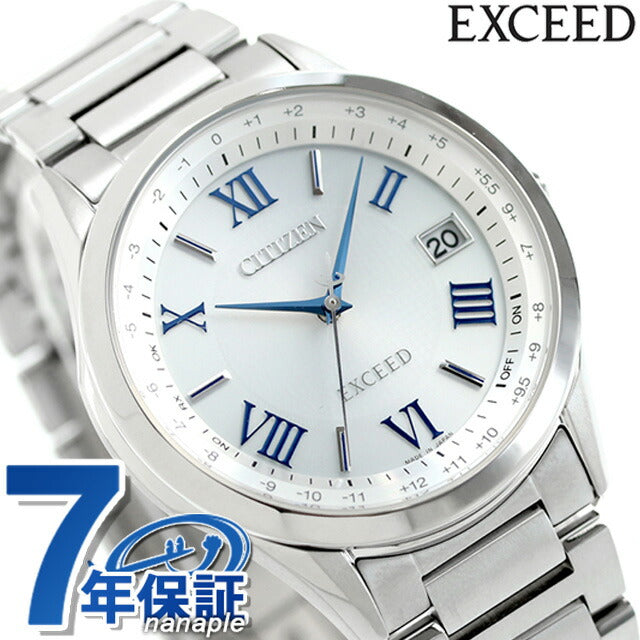 ☆稼働品☆シチズン　エクシード  電波ソーラー　チタニウム　メンズ腕時計 EXCEED(CITIZEN) シチズン エクシード ソーラー 電波時計 エコ