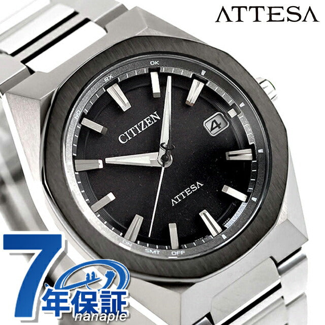 公民Attesa Double Direct Flight Eco-Drive无线电观看品牌钛无线电太阳能公民Attesa CB3044-55E模拟黑色CB3044-55E