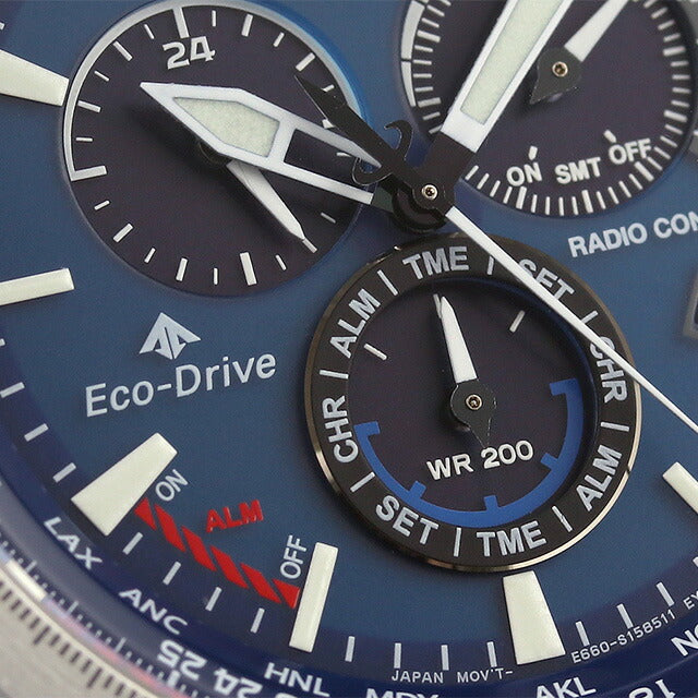 Citizen Promaster Eco-Drive Solar Radio Air Slide Rule Chronograph CB5000-50L CITIZEN Watch Brand Men&