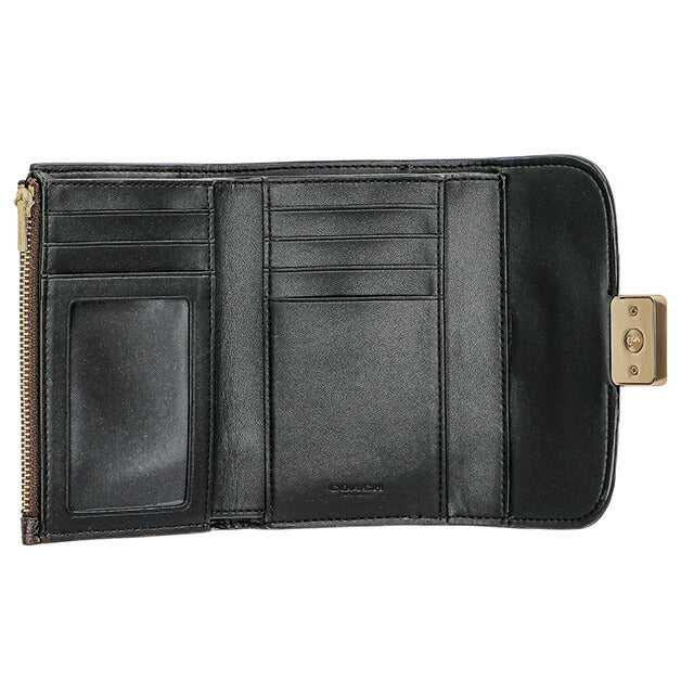 コーチ 二つ折り財布 レディース ブランド COACH シグネチャー CC060 IMW6R 1 ブラウン CC060-IMW6R-1