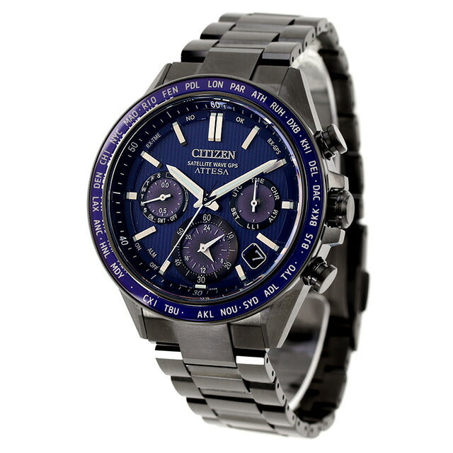 公民Atessa actline黑色钛系列光生成生态驱动GPS卫星广播电台观看品牌男士钛计时太阳能CC4059-64L CC4059-64L