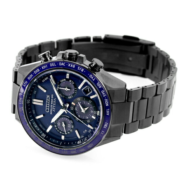 公民Atessa actline黑色钛系列光生成生态驱动GPS卫星广播电台观看品牌男士钛计时太阳能CC4059-64L CC4059-64L