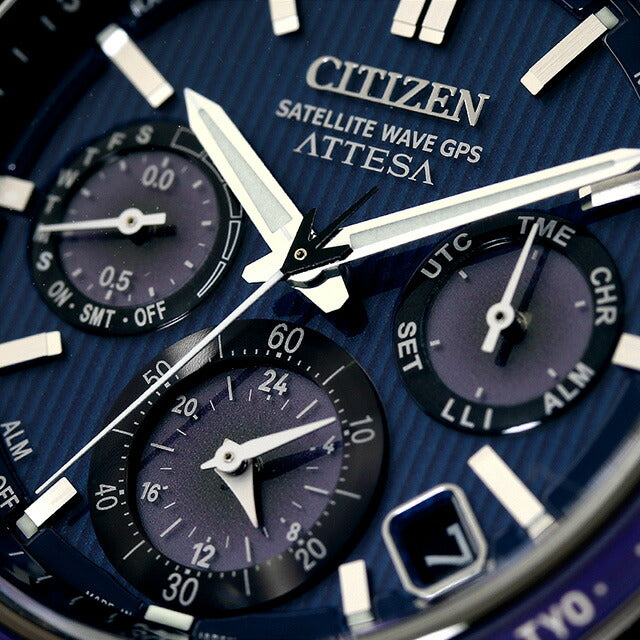 Citizen Atessa Actline Black Titanium Series Photogenerated Eco-Drive GPS Satellite Radio Watch Brand Men&