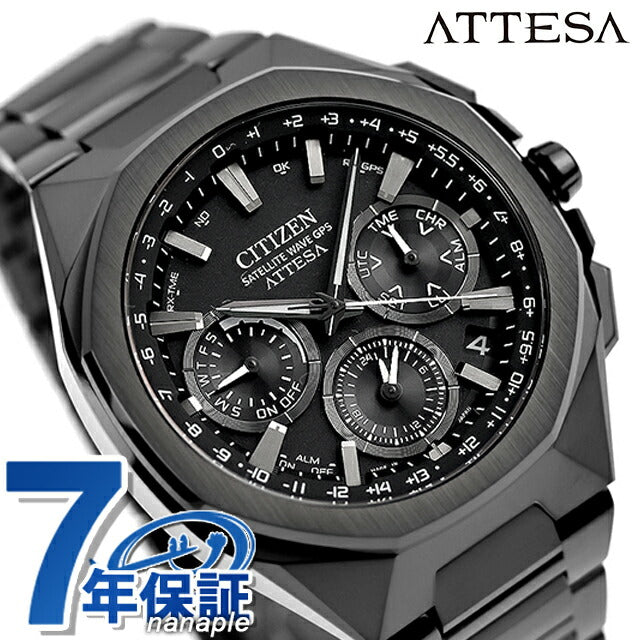 公民Attesa Double Direct Flight Eco-Drive GPS卫星电台观看品牌钛计时太阳能公民Attesa CC4105-69E CC4105-69E