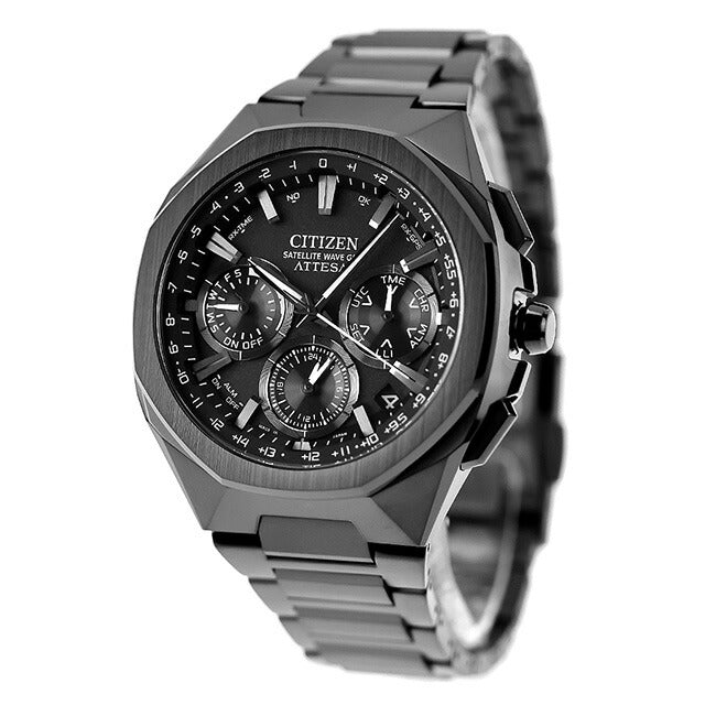 公民Attesa Double Direct Flight Eco-Drive GPS卫星电台观看品牌钛计时太阳能公民Attesa CC4105-69E CC4105-69E