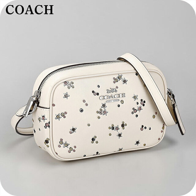 ★日本未発売★COACHコーチビッグロゴフーデットコート光沢のホワイトシルバー コーチ ショルダーバッグ レディース ブランド COACH 星 Cambodia
