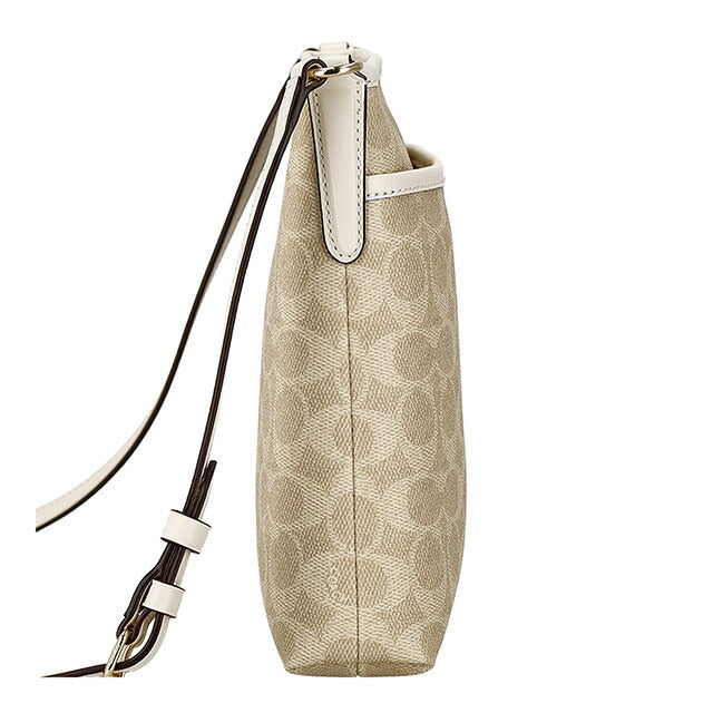 蔻驰单肩包女士品牌 COACH CCQ21 IMXDM 浅米色/白色斜挎包奢华时尚礼物女士实用可爱