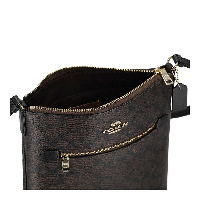 コーチ ショルダーバッグ レディース ブランド COACH CCQ27 IMXAQ ダークブラウン/ブラック 斜めがけ 高級 おしゃれ プレゼント 女性 実用的 かわいい