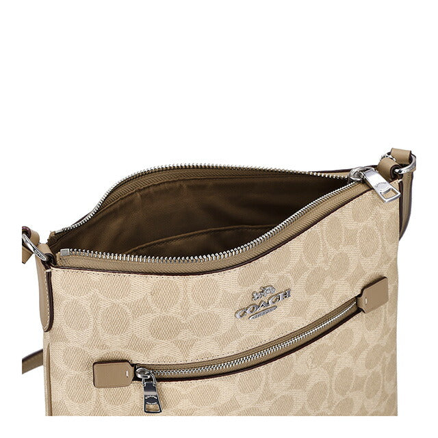 コーチ ショルダーバッグ レディース ブランド COACH CCQ27 SVPWH ライトベージュ 斜めがけ 高級 おしゃれ プレゼント 女性 実用的 かわいい