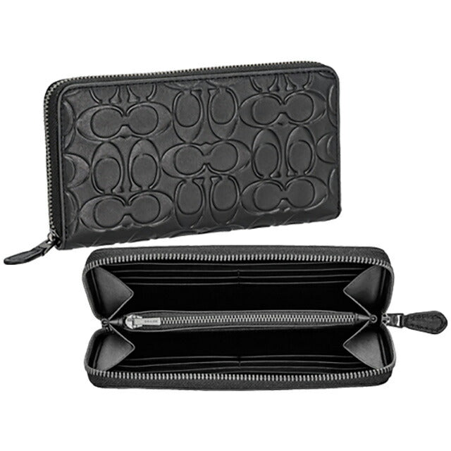 コーチ 長財布 メンズ レディース ブランド COACH シグネチャー CE551 QB BK 1 ブラック CE551-QB-BK-1