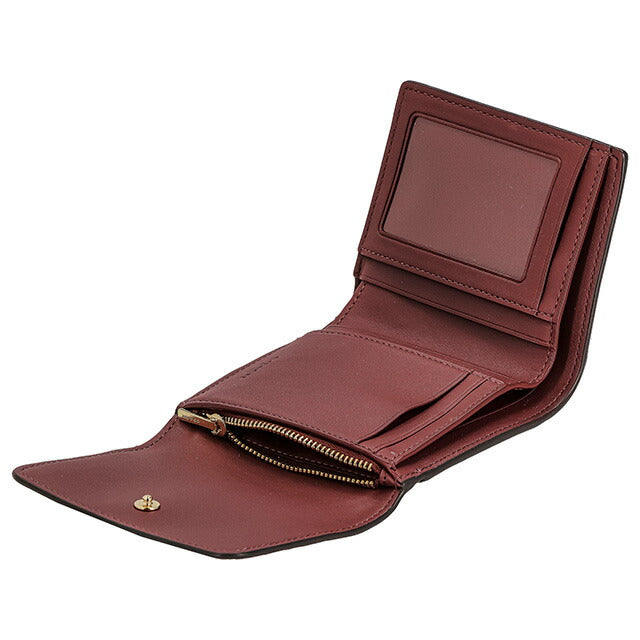 コーチ 三つ折り財布 レディース ブランド COACH シグネチャー CE930 IMRVQ 1 レッド/ブラウン CE930-IMRVQ-1