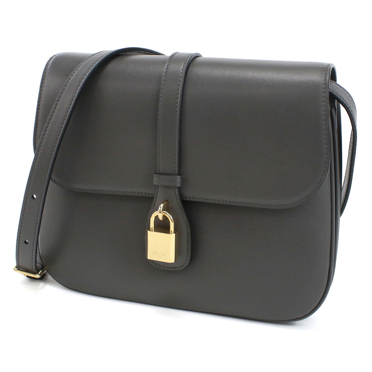 セリーヌ 斜め掛けショルダーバッグ レディース カーフスキン イタリア 19658 グレー系 バッグ CEL19658011