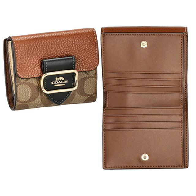 コーチ 二つ折り財布 レディース ブランド COACH シグネチャー CF472 IME7V 1 カーキマルチ CF472-IME7V-1