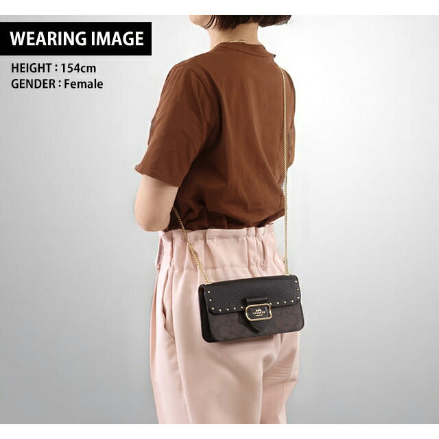 コーチ ショルダーバッグ レディース ブランド COACH シグネチャー CF474 IMOSN ダークブラウン/ブラック CF474-IMOSN-1