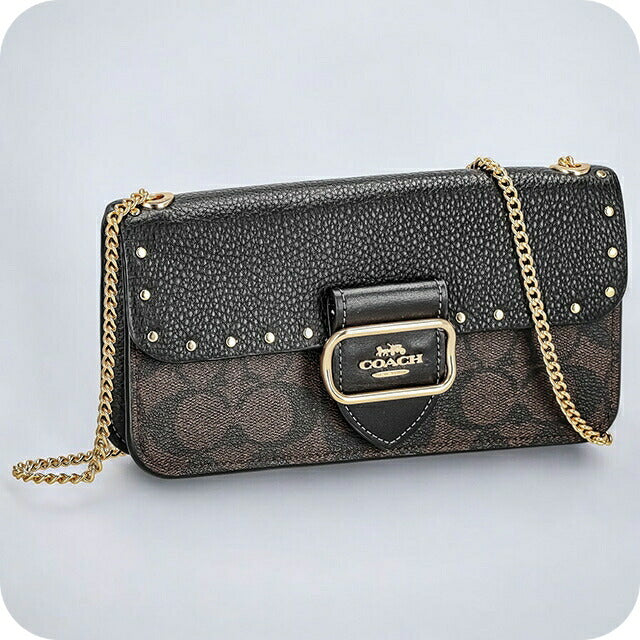 コーチ ショルダーバッグ レディース ブランド COACH シグネチャー CF474 IMOSN ダークブラウン/ブラック CF474-IMOSN-1