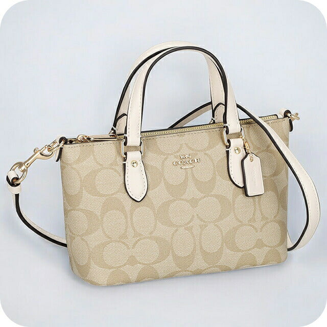 コーチ ハンドバッグ レディース ブランド COACH シグネチャー CH468 IMDQC 1 ライトカーキ/チョーク CH468-IMDQC-1