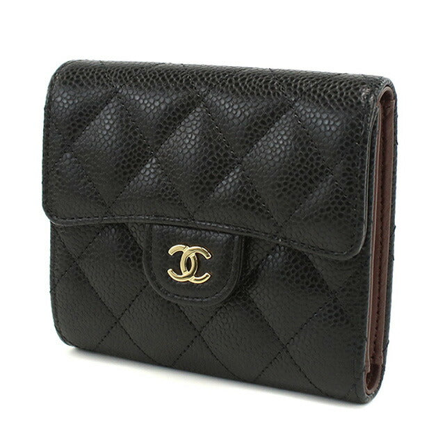 シャネル 三折財布小銭入付き レディース ブランド CHANEL AP0231 ブラック 財布 CHAAP0231011