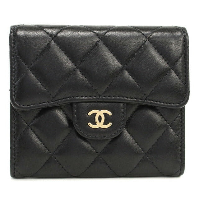 シャネル 三折財布小銭入付き レディース ブランド CHANEL フランス AP0231 ブラック 財布 CHAAP0231031