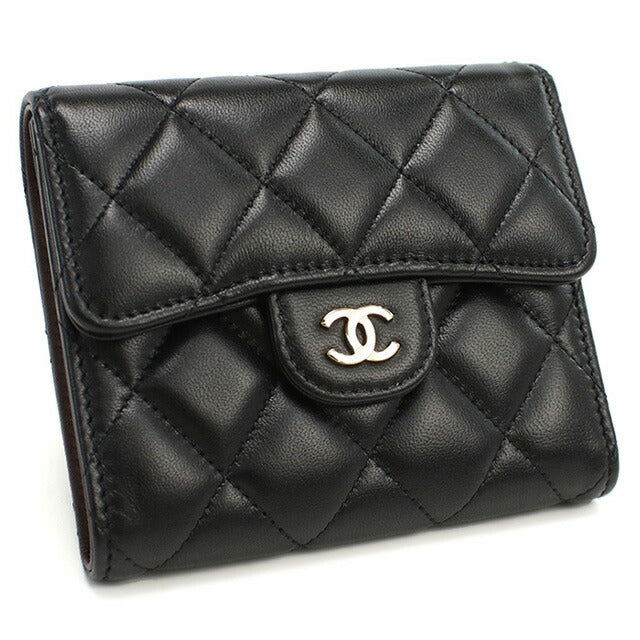 シャネル 三折財布小銭入付き レディース ブランド CHANEL フランス AP0231 ブラック 財布 CHAAP0231031